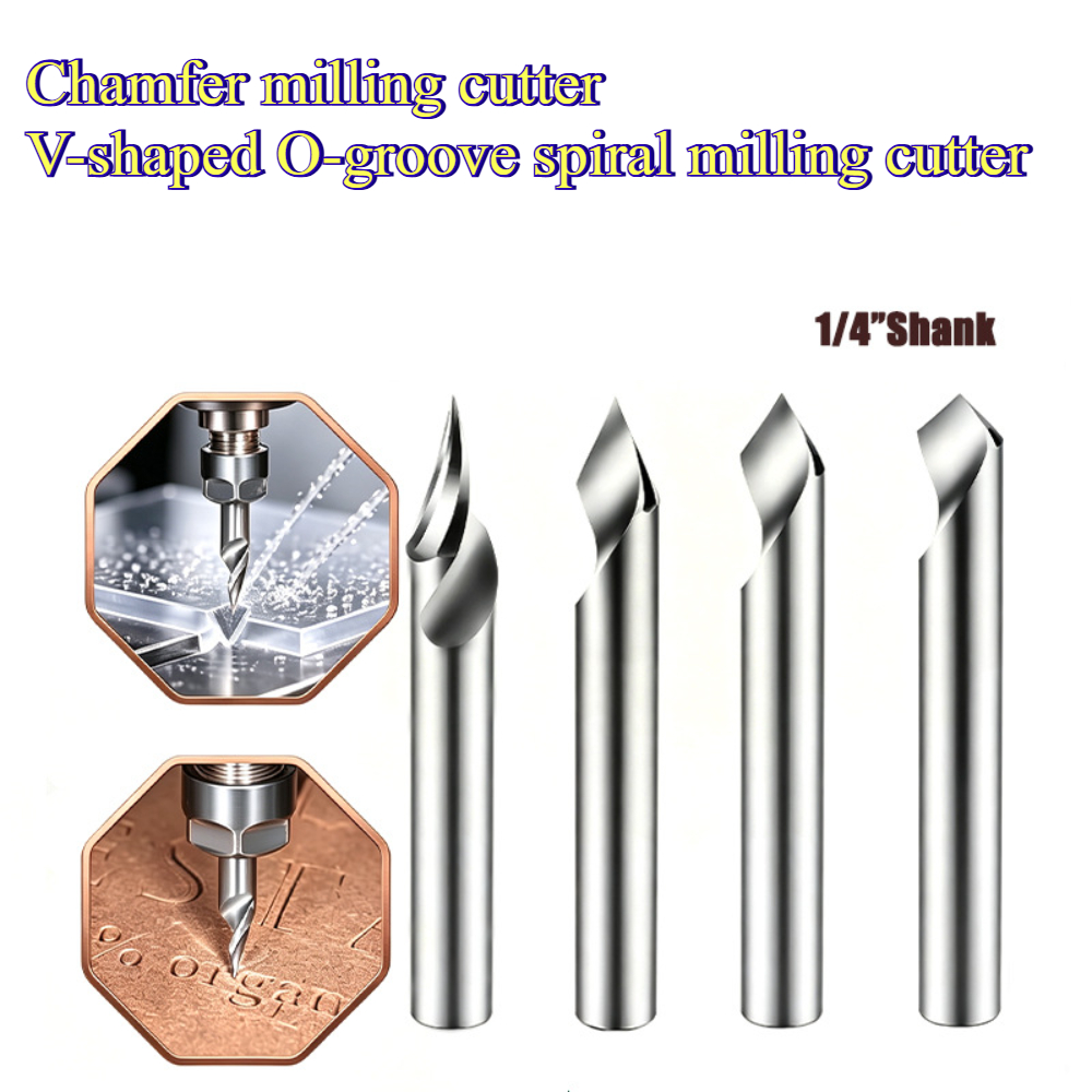 Cnc Router Bit - V Tipi Spiral CNC Router Ucu,