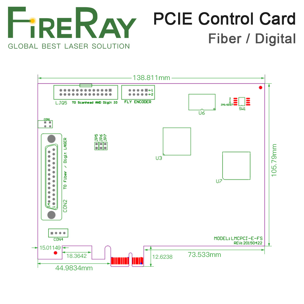 Laser Controller Board - FireRay Orijinal JCZ Lazer Kontrol Kartı