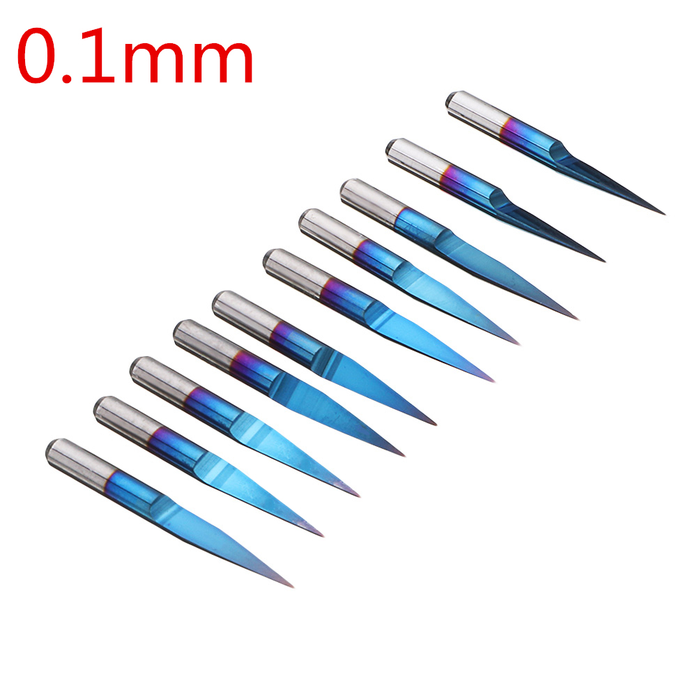 Cnc Router Bit - 3.175mm Mavi Kaplamalı PCB 3D Freze