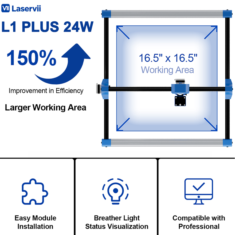 Industrial Laser Technology - Laservii L1 PLUS 24W Lazer Gravür