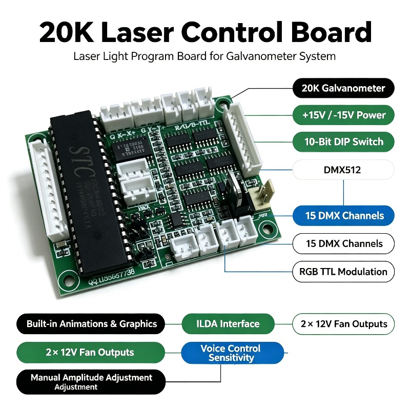 Laser Controller Board - Lazer Kontrol Devre Kartı 20K Lazer