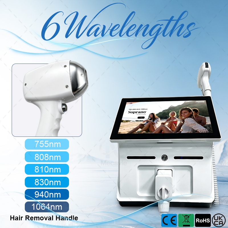Profesyonel 6 Dalga Boylu Taşı - Industrial Laser Hair Removal Machine incelemesi ve fiyatı