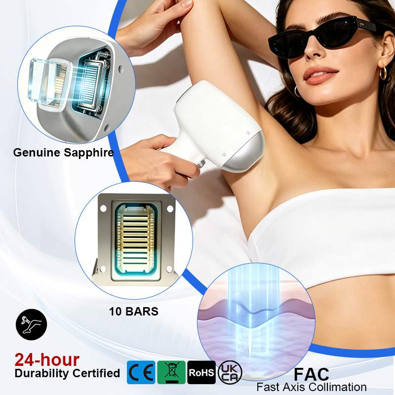 10bars 5000W FAC Diyot 755 808 - Industrial Laser Hair Removal Machine incelemesi ve fiyatı