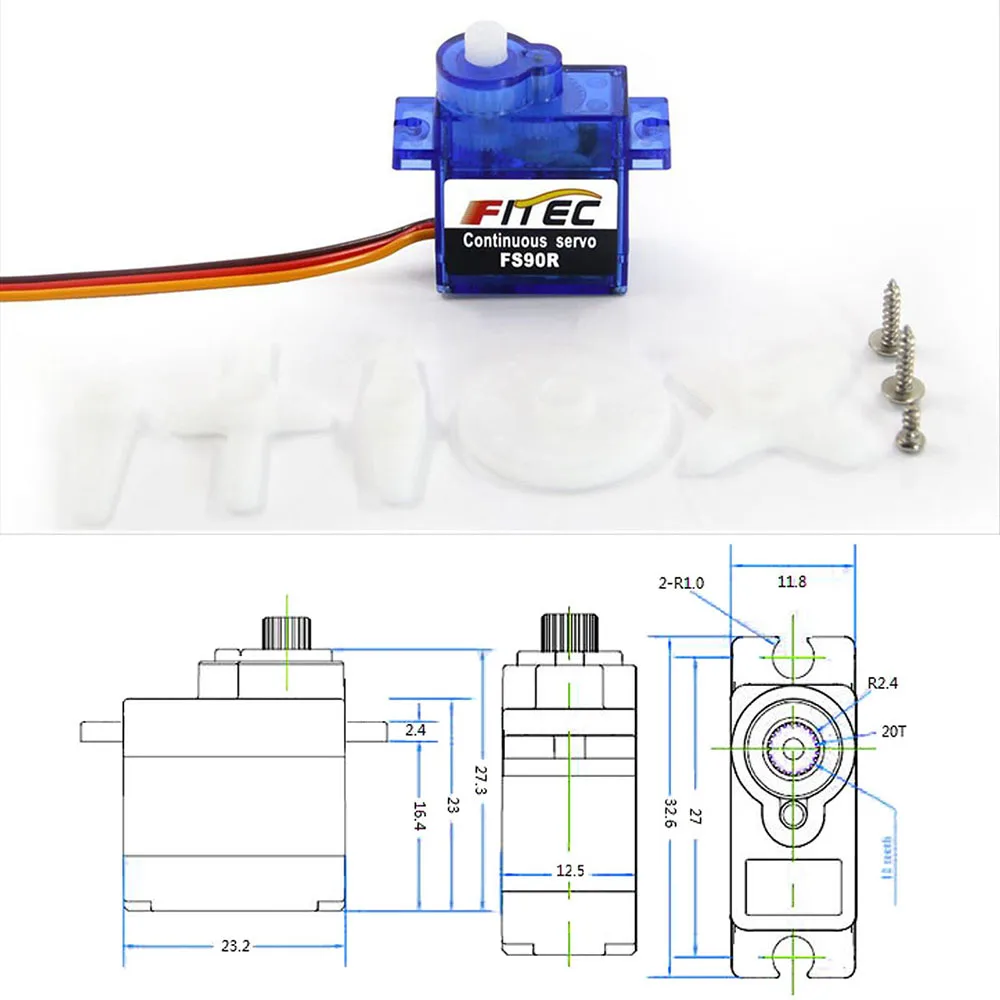 Feetech Mini FS90R Mikro Servo - Servo Motor Cnc incelemesi ve fiyatı
