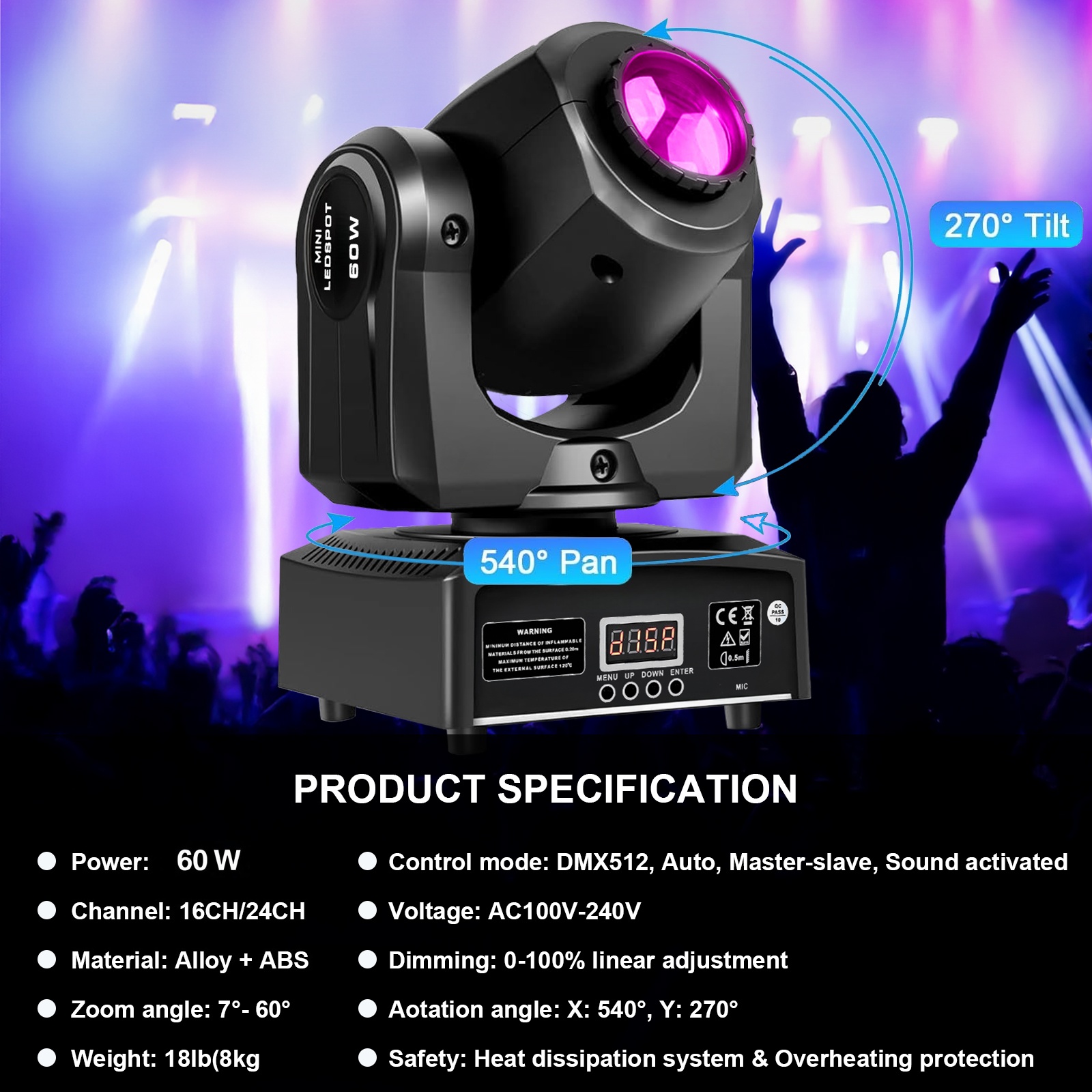 2 adet 60W Mini Led Dmx Gobo h - Laser Power Supply 60W incelemesi ve fiyatı