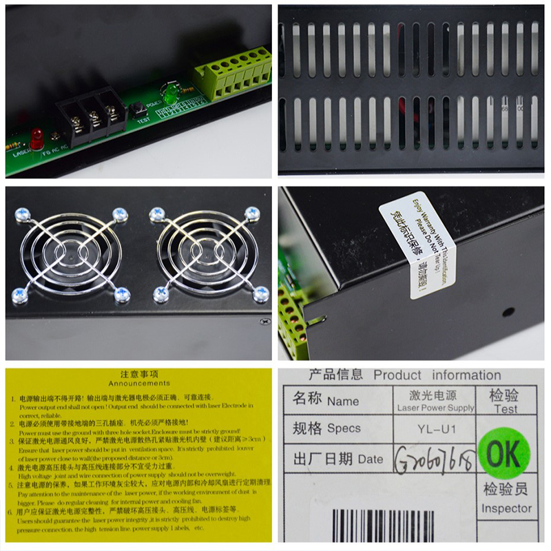YongLi 110v 220v Co2 Lazer Güç - Laser Power Supply 60W incelemesi ve fiyatı